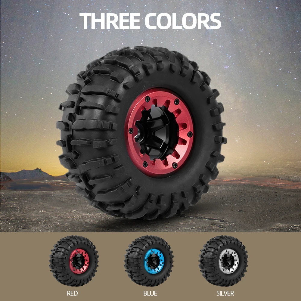 2 шт. дюйма шина для гусеничного колеса резиновая модель 1/10 Rock Axial Wraith RR10 Φ Jeep HPI