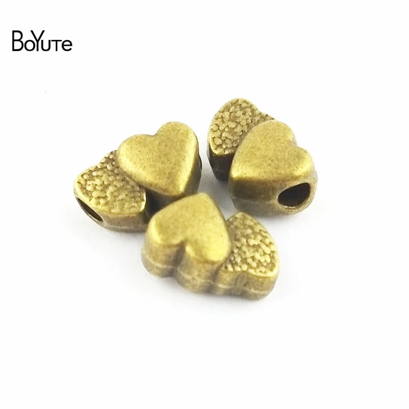 BoYuTe (50 шт./лот) 13*8*7 мм античная бронза серебро любовь бусины из цинкового сплава
