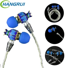 Hangrui 3,5 мм проводные наушники в ухо fone de ouvido динамический привод Съемный кабель перегородчатая металлическая гарнитура для iPhone Xiaomi