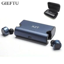Big sale GIEFTU True Wireless Earbuds Twins X2T Bluetooth CSR4.2 Earphone Stereo with Magnetic Charger Box Case for Mobile phone