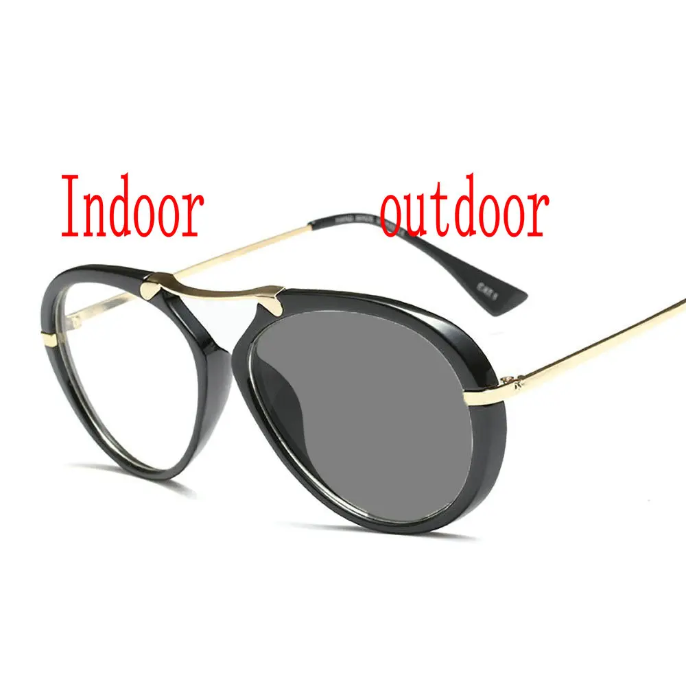 

2019 Transition Sun Photochromic Reading Glasses Lady square Frames Presbyopia Men Progressive Bifocal Glasses with box FML