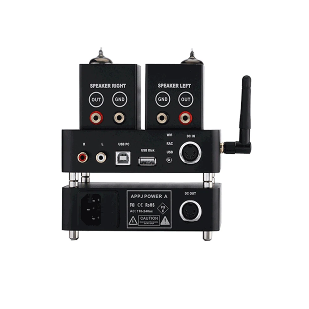 APPJ PA1601A Newest 2016 WiFi 6J1+6P14 Tube Mini Headphone Amplifier USB PC/U-disk /SD Card/AUX Input