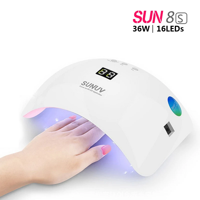 

48W LED UV Nails Dryer Gel Polish SUN8 Nail Dryer Machines Manicure New SUN Lamp Low Heat Mode Gel With Digital