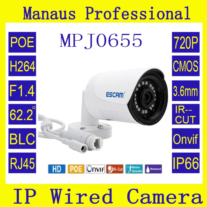 

POE Mini IP Camera 720P Onvif P2P IR Cut Outdoor IP66 Surveillance Night Vision Infrared Security CCTV Camera ESCAM Plane QE07