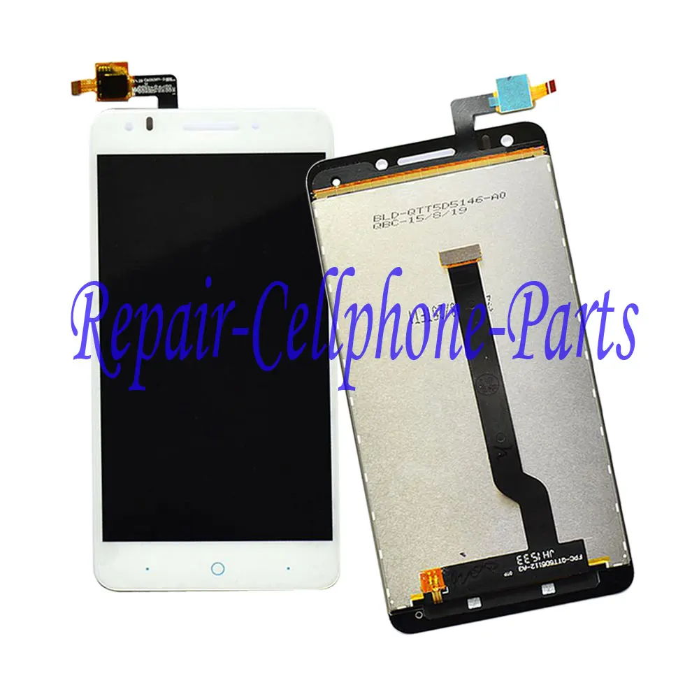 

White 100% New Full LCD DIsplay + Touch Screen Digitizer Assembly Replacement For ZTE Blade D Lux Free shipping , 100% Tested