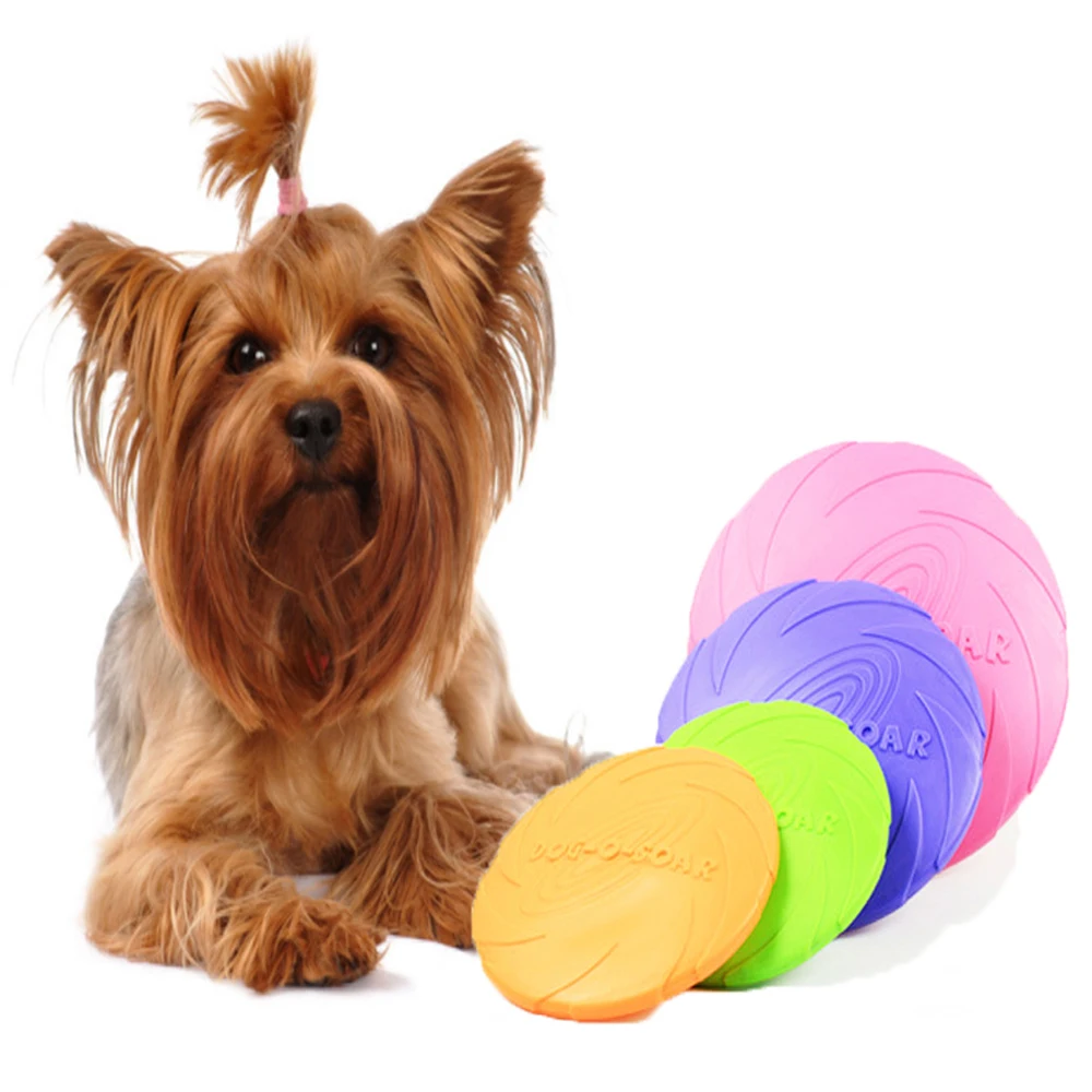 

Pet Dog Toys New Large Dog Flying Discs Trainning Puppy Toy Rubber Fetch Flying Disc Frisby Pet accessories