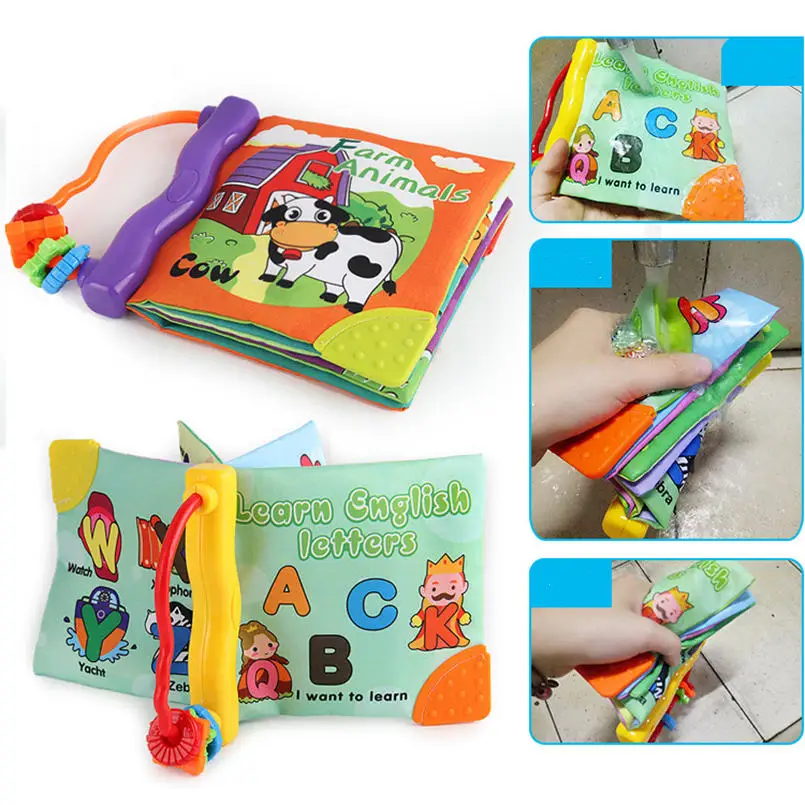 

Baby Rattles Mobiles Toy Soft Animal Cloth Book Newborn Stroller Hanging Toy Bebe Early Learning Educate Baby Toys