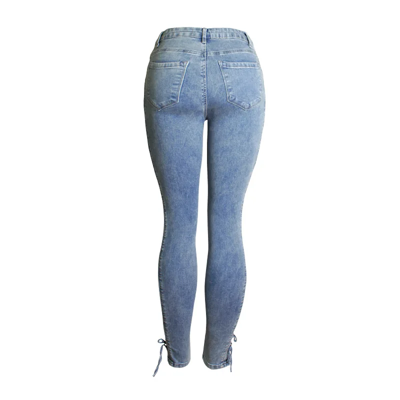 Женские джинсы тонкие весенне-осенние джинсы средней талией узкие брюки обтягивающие джинсы женские AM087