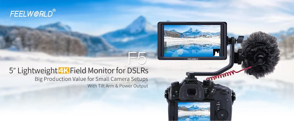 FEELWORLD F5 5 дюймов ips DSLR камера полевой монитор 4K HDMI FHD 1920x1080 lcd Видео фокус помощь для камеры s съемки