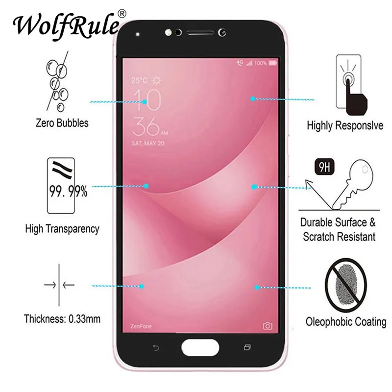 Защитное стекло для экрана ASUS Zenfone 4 Max ZC520KL 2.5D закаленное 2 шт.|Защитные стёкла и