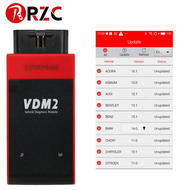VDM2 многоязычный Vdm ucandas V3.9 Wifi vdm полная система автомобильный диагностический
