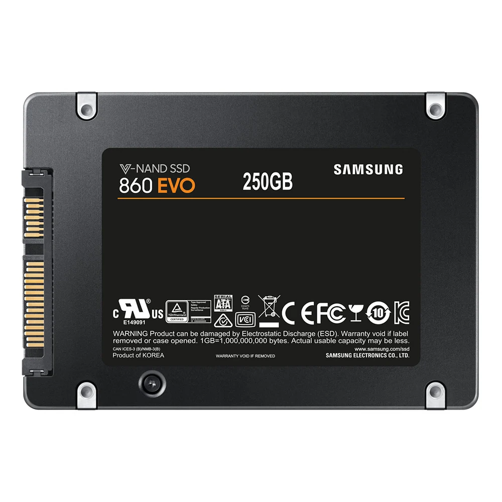 SAMSUNG 860 EVO 500GB 1 ТБ HD SSD жесткий диск HDD 2,5 жесткий диск SSD SATA 250GB твердотельный жесткий диск для ноутбуков настольных ПК