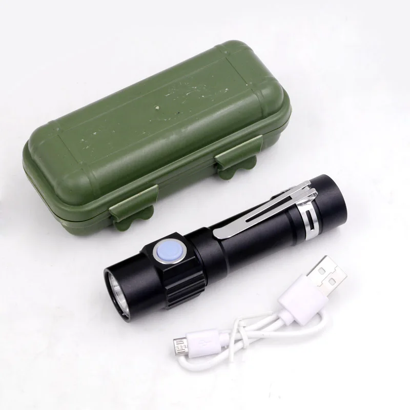 3 режима XM L T6 светодиодный мини вспышка перезаряжаемая USB 18650