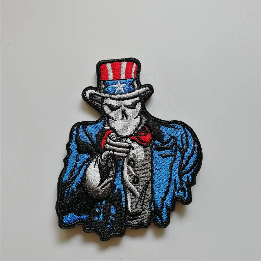 

USA Uncle Sam patches USA flag patches morale embroidered Military patch with hook armband tactical badges cloth