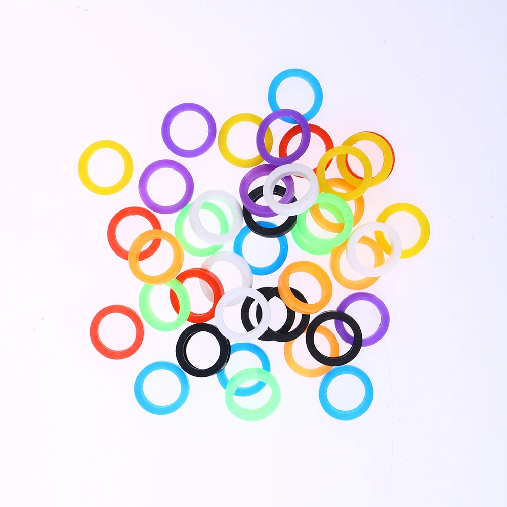 24 шт. яркие цветные кодовые кольца, Брелоки для ключей, эластичные Чехлы для ключей, рукава для организации