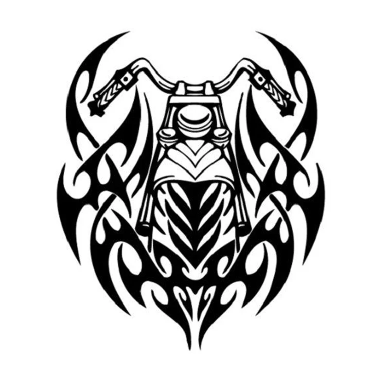 

Motorcycle With Flames Vinyl Decal Window Sticker Trending Funny Car Window Bumper Novelty JDM Drift Vinyl Decal Sticker