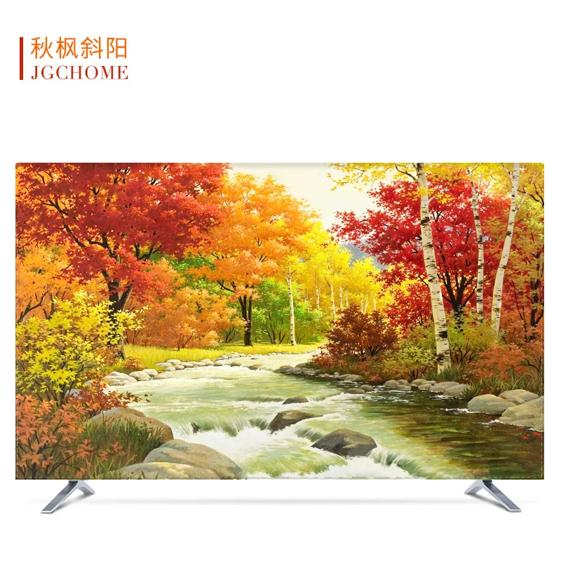 1"-80" 22 дюймов 75 дюймов экран lcd tv PC чехол декоративный капюшон занавеска Картина Пейзаж кленовое дерево водонепроницаемый зеленый синий