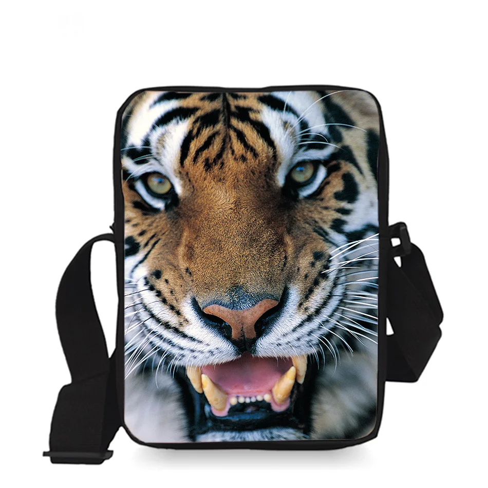 9 inch Cool Kids Messenger Bag Children Small Cross Body Bag Boys Sling Bag Tige Animal