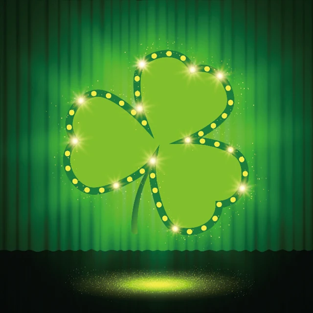laeacco dreamy st patrick s day clover stage photo backgrounds
