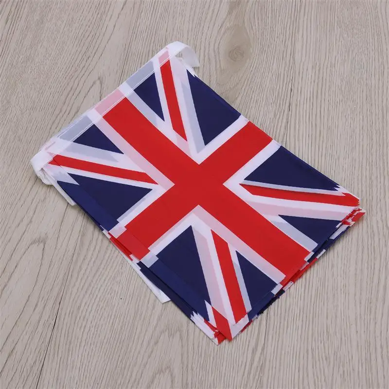 BESTOYARD 8.5 Meters Union Jack Flag Banners String 32 United Kingdom UK British Union Flag Bunting Banner Garlands D30