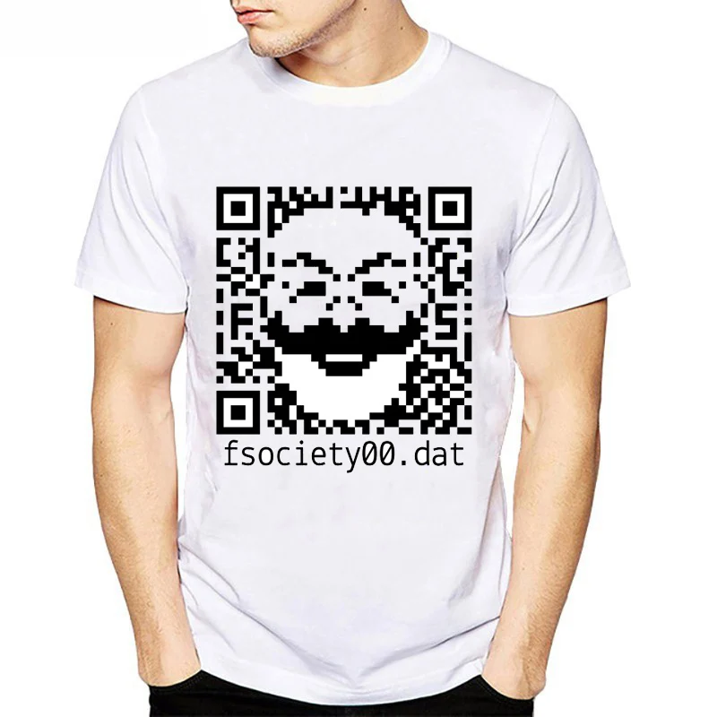 

2019 Fashion Mr Robot Fsociety T Shirt Men High Quality Camisetas Hombre Harajuku Short Sleeve Men's T-shirt Funny Top Clothes