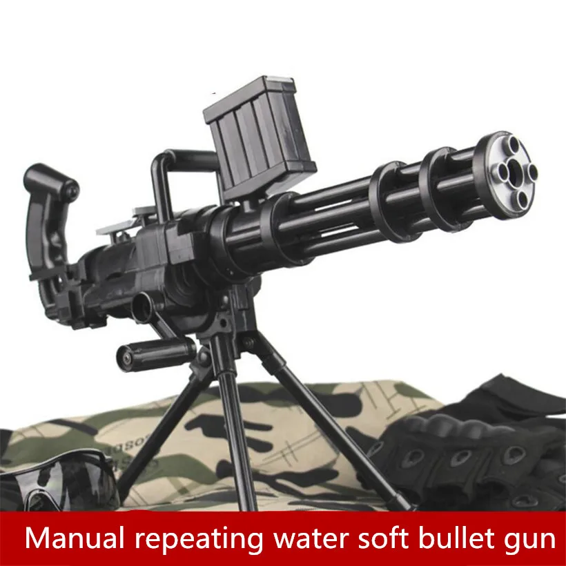 

2018 newest manual firing repeating crystal bullet sniper gun with outdoor cs paintball orbeez soft bullet machine gun kids toys