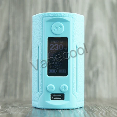 Чехол WISMEC Reuleaux RX GEN3 с двойным покрытием и силиконовым кожаным рукавом, нескользящий чехол для Vape Reuleaux RX GEN3 Dual 230W Box Mod - Цвет: Tiffany blue