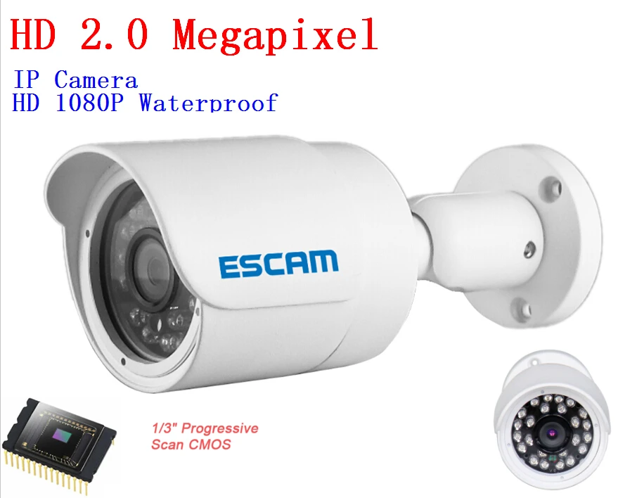 ESCAM HD3100 Mini 1080P HD Surveillance P2P IP Camera 2 0 Megapixel Waterproof Day Night Infrared