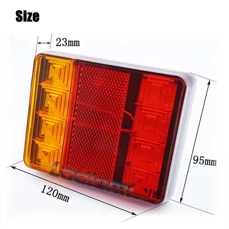Lamami 2x12 V 8 LED resistente al agua coche camión LED trasero luz par bote remolque para remolque camión coche iluminación UTE ATV