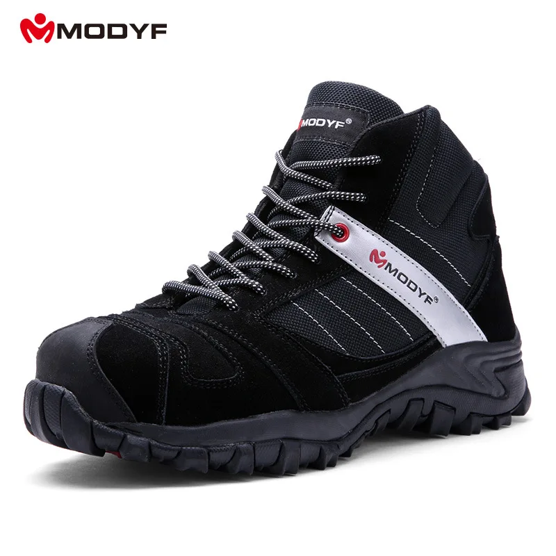 Zapatos de seguridad MODYF de acero de alta calidad para hombre, botines para exterior resistentes al desgaste, calzado a prueba de pinchazos, envío gratis|Botas de y de trabajo| - AliExpress