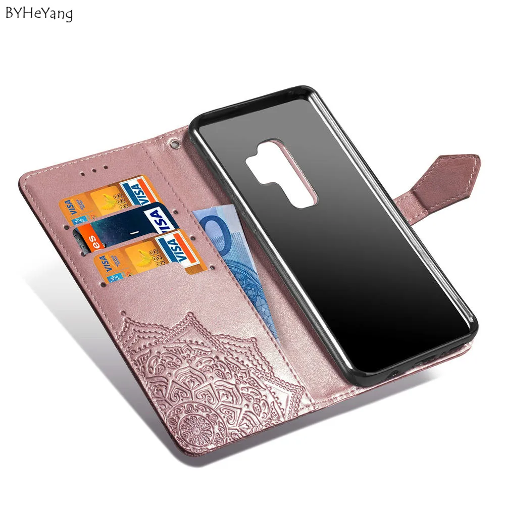 BYHeYang для Samsung Galaxy S9 Plus чехол Чехол кошелек Обложка на заднюю панель из