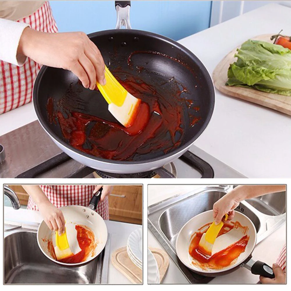 

Premium Quality Silicone Kitchen Cleaning Brushes Non-Stick Oil Pot Scraper Brush Pot Tools