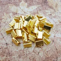 100pcs Gold Tone Fasteners 10MM end clasps Connector Clasps Xmjk0031