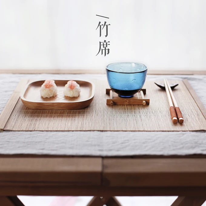 Japanese style bamboo placemats for table insulation bamboo mat kitchen accessories table mats