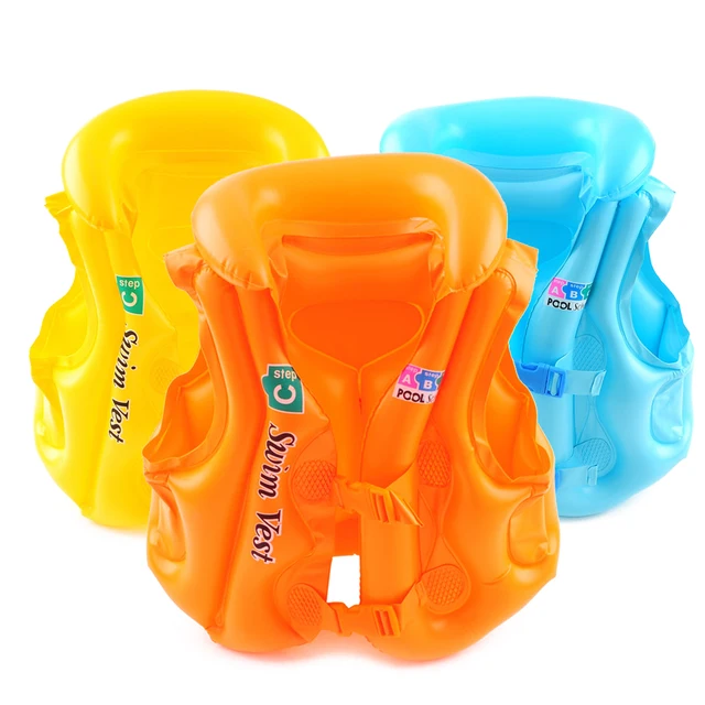 Cheap PVC Children's Inflatable Swimwear Vest Baby Children's Life Jacket Summer Beach Tourism Swimming Auxiliary Water Sports