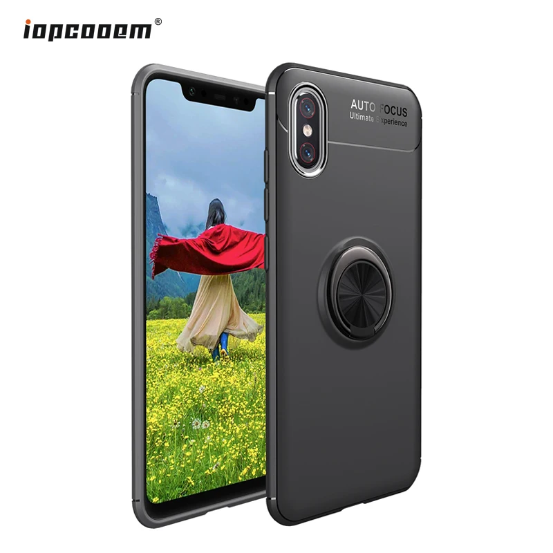 

Phone Case For VIVO V11 For VIVO V11 Pro Case Rotating Finger Ring Holder Matte Soft Silicone Back Cover For VIVO X21S Coque6.41