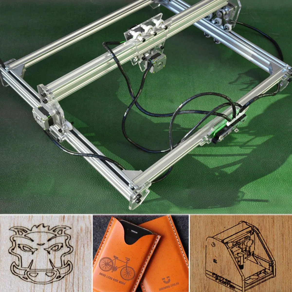 

DC 12V 50*65cm DIY Mini 3000MW Blue CNC Laser Engraving Machine 2Axis Engraver Desktop Wood Router/Cutter/Printer+Laser Goggles