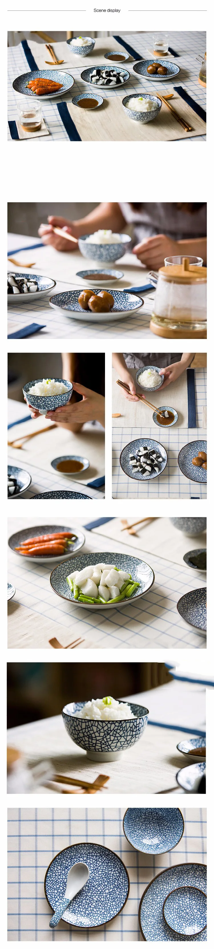 ANTOWALL керамическая японская посуда набор диск соус блюдо фрукты десертная тарелка Классический Фарфор суши тарелка миска для рисового супа ложка