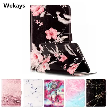 

Wekays Tablet Case For Samsung Galaxy Tab E 9.6'' T560 T561 Cover Flip Leather PU Stand Kickstand Case Cartoon Windbell Funfas