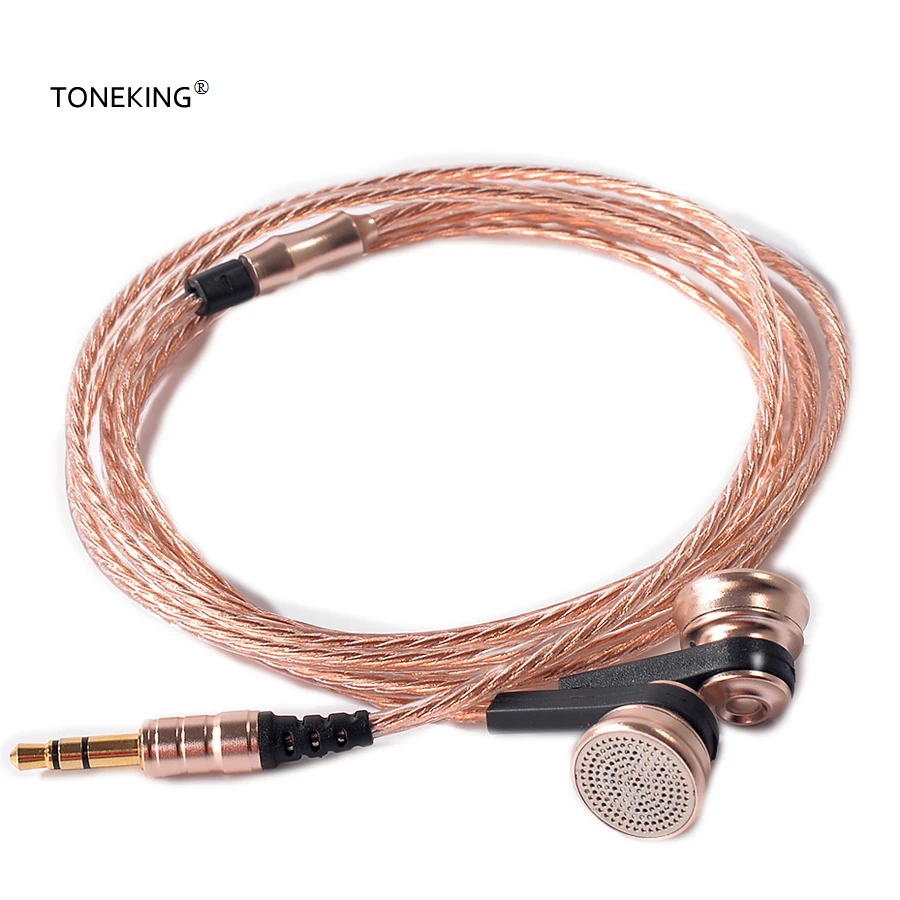 

AK Newest MusicMaker TONEKING ROS1 18ohm Impedance Metal Earbud 14mm Drive Unit Vocal Earbud With OFC Cable Headplug