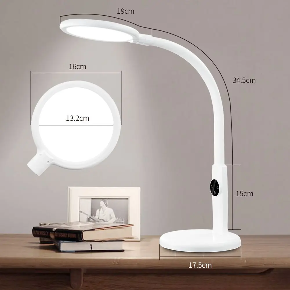  Flexible Desk Lamp Touch Table Lamps For Living Room Gooseneck Desktop Foldable Dimmable Eye Protec - 32967916060