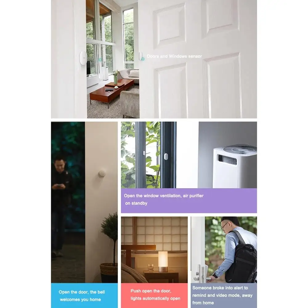 Xiao mi дверной датчик умный дом комплект сигнализации работает с шлюзом mi Home App