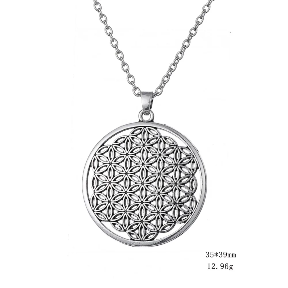 Ожерелье с кулоном в виде цветка жизни талисмана|flower of life|necklaces for womenpendant necklace |