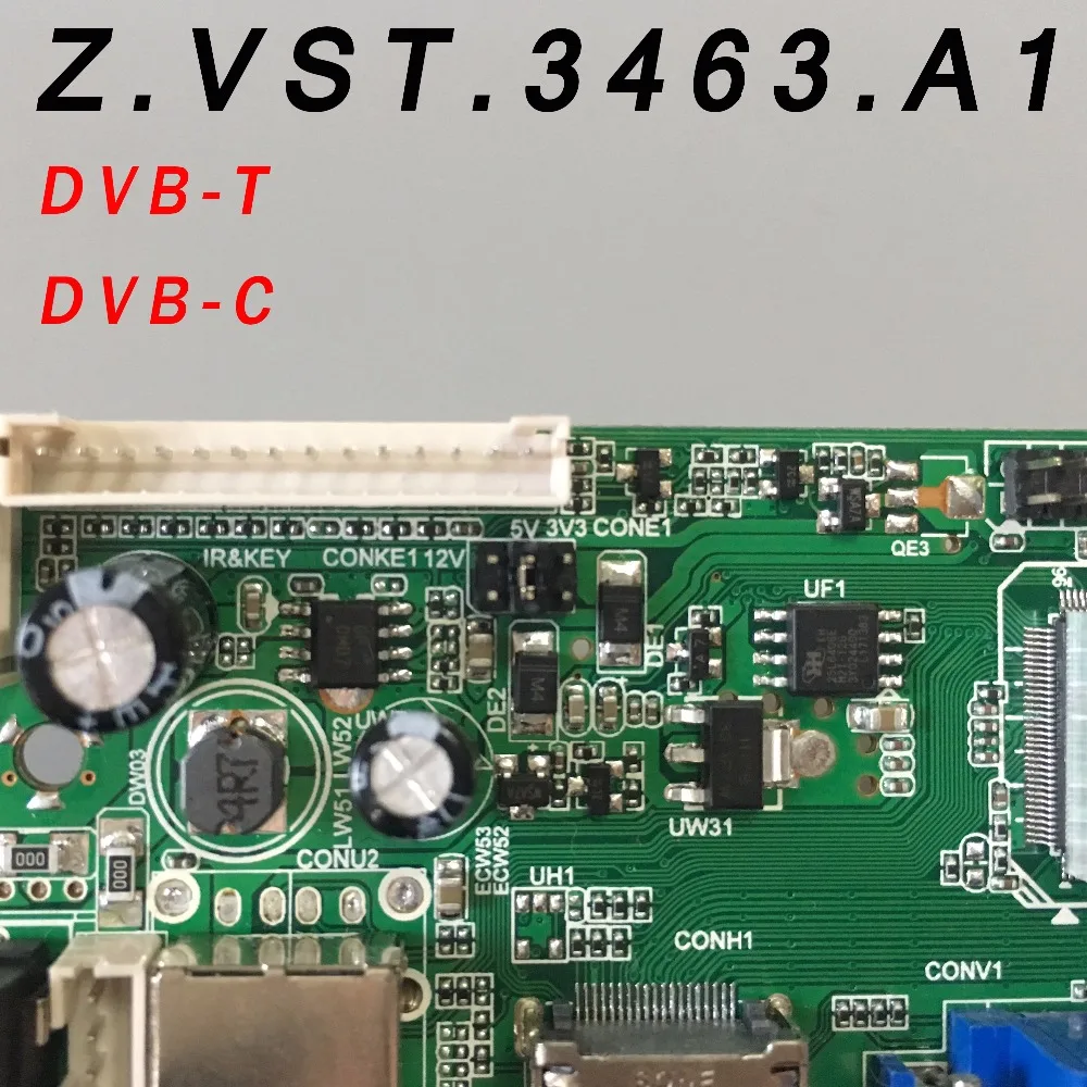 Z. VST.3463.A1 V56 V59 Универсальный ЖК-драйвер Плата Поддержка DVB-T2 ТВ плата+ 7 ключ переключатель+ ИК