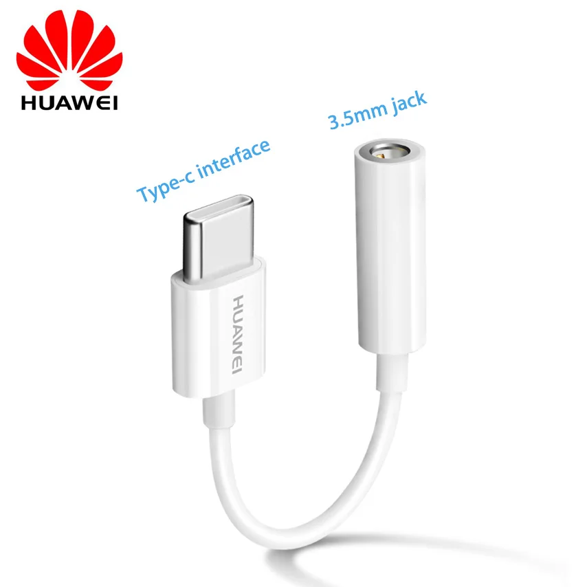 Оригинальный адаптер для наушников с разъемом USB Type C на 3 5 мм аудиокабель Aux Huawei P30