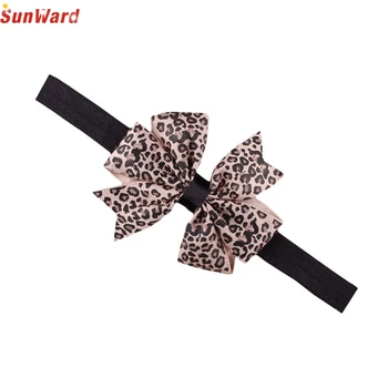 SunWard Newly Design Lovely Sweet Children's Elastic Force Hair Band Princess Baby Girl Round Dot Bowknot Leopard Hairband June9