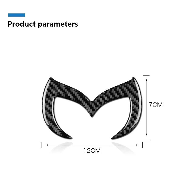 Mazda 3 Mazda 6 CX-5 CX-3 Axela Atenza Accessories Carbon Fiber Car Emblem Logo Tail Car Sticker Decals Car Styling (8)