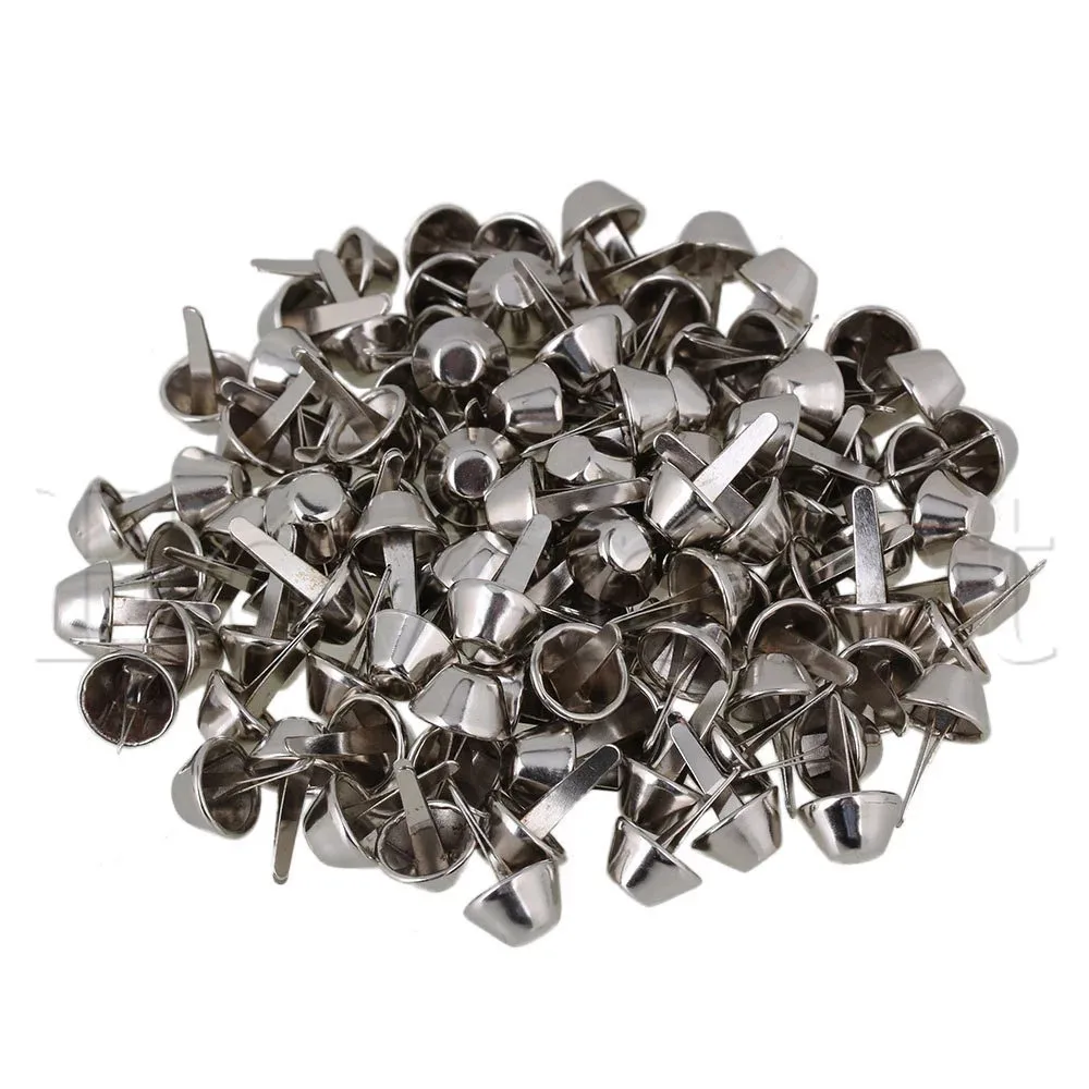 

100x Silver Conical Head Iron 20mm Upholstery Nails Tacks Studs with 2 Shanks
