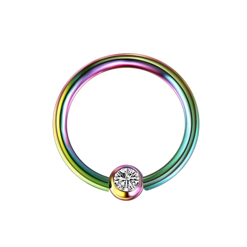 Titanium CBR Piercings BCR Gem Closure Nipple Lip Eyebrow Nose Ring Crystal Daith Rook Ear Septum Helix Tragus Piercings 16G