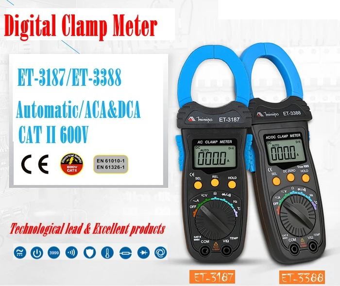 Цифровой мультиметр-зажим MINIPA ET-3187/ET-3388 мультиметр ACA/DCA 1000A | Инструменты